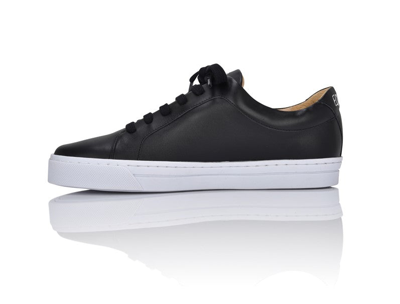 Equality Hand Finished Soft Nappa Leather Sneakers in Black - Image 3