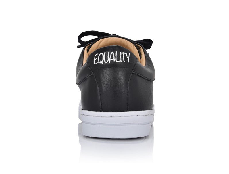 Equality Hand Finished Soft Nappa Leather Sneakers in Black - Image 5