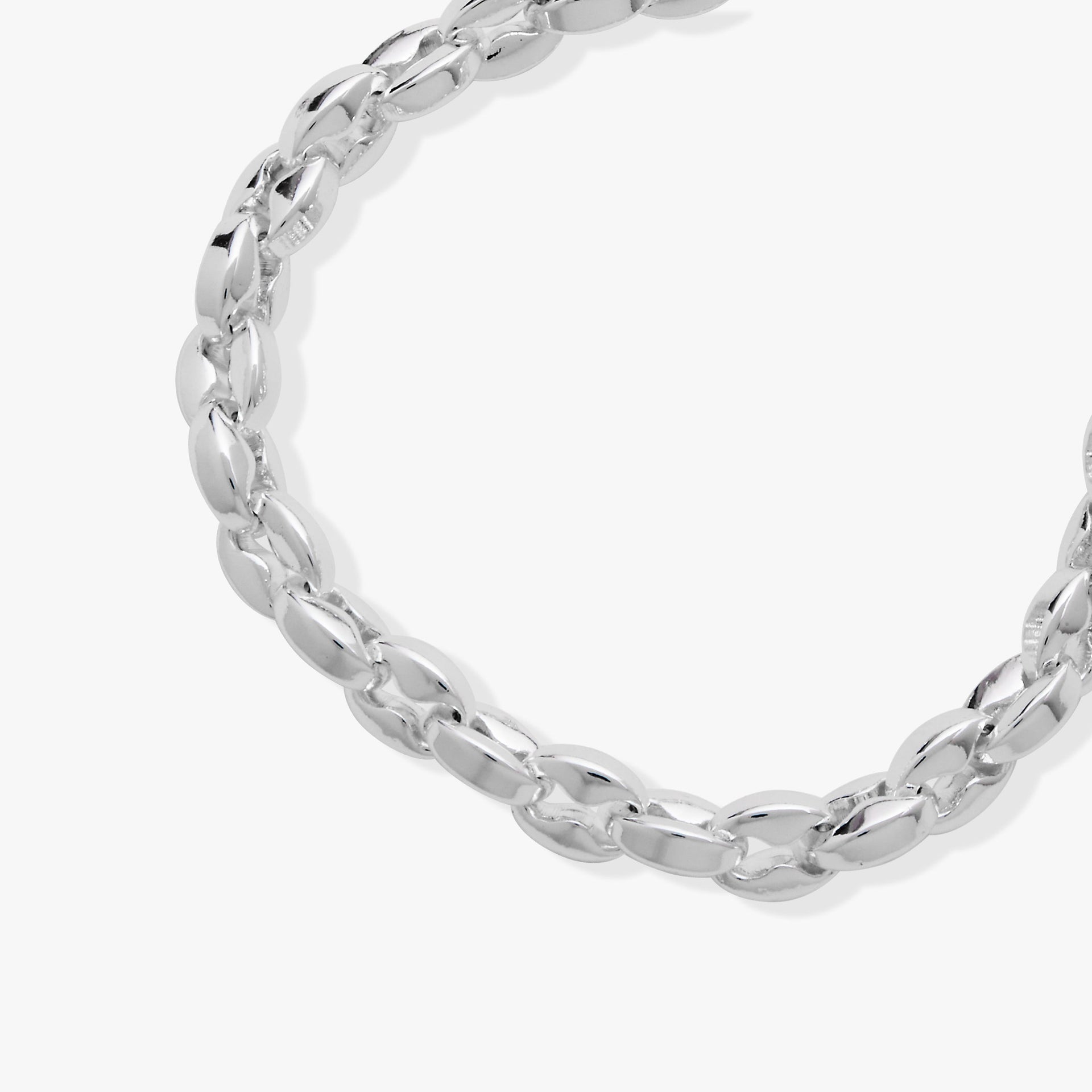 Silver-Plated Puffy Rope Chain Bracelet for Daily Wear