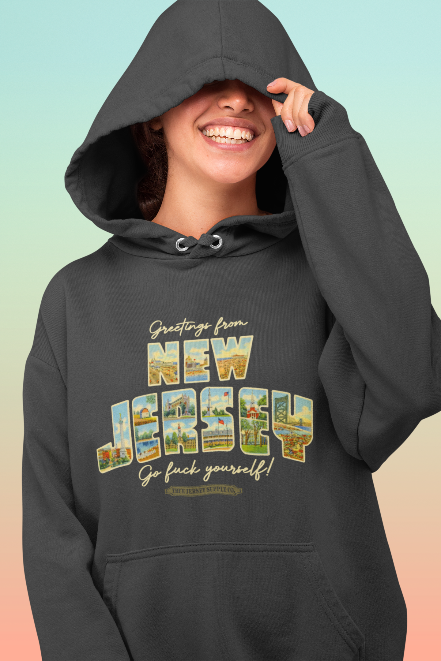 Greetings from New Jersey Unisex Streetwear Graphic Hoodie