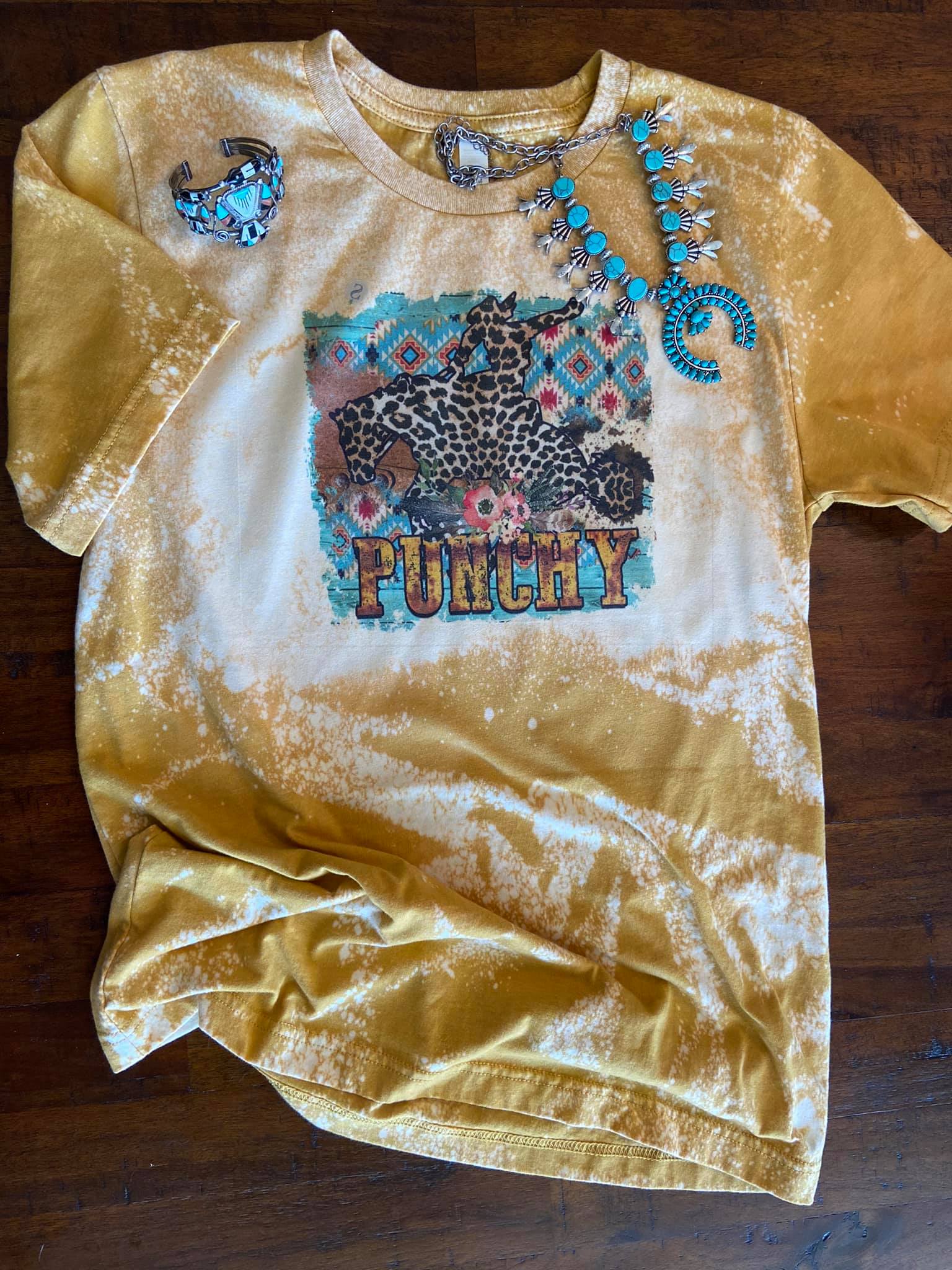 Rodeo Leopard Bronc Punchy Graphic tee l Unisex Jersey Short Sleeve Tee