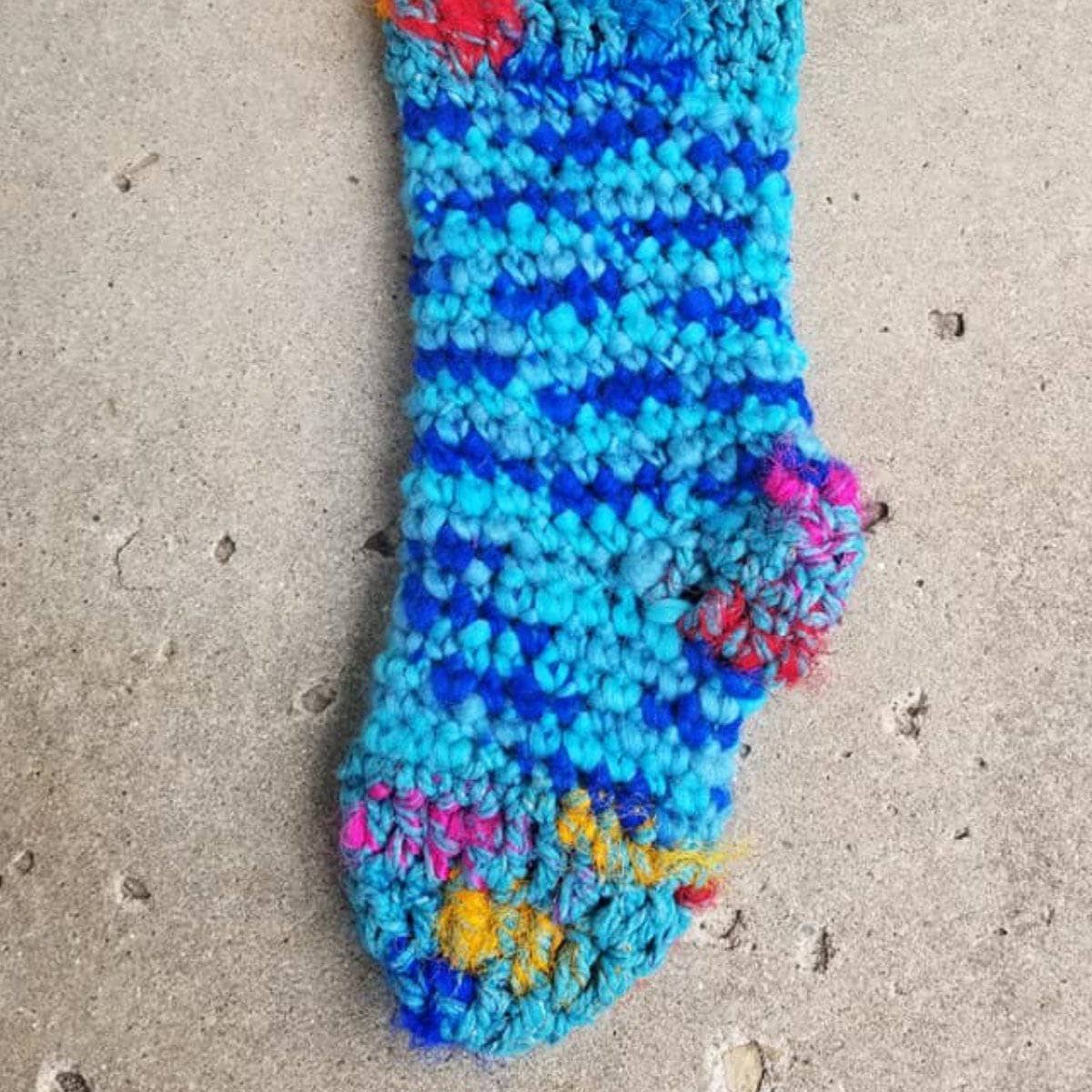 Punky Chunky Holiday Stocking Crochet Pattern - Boho Vintage Style