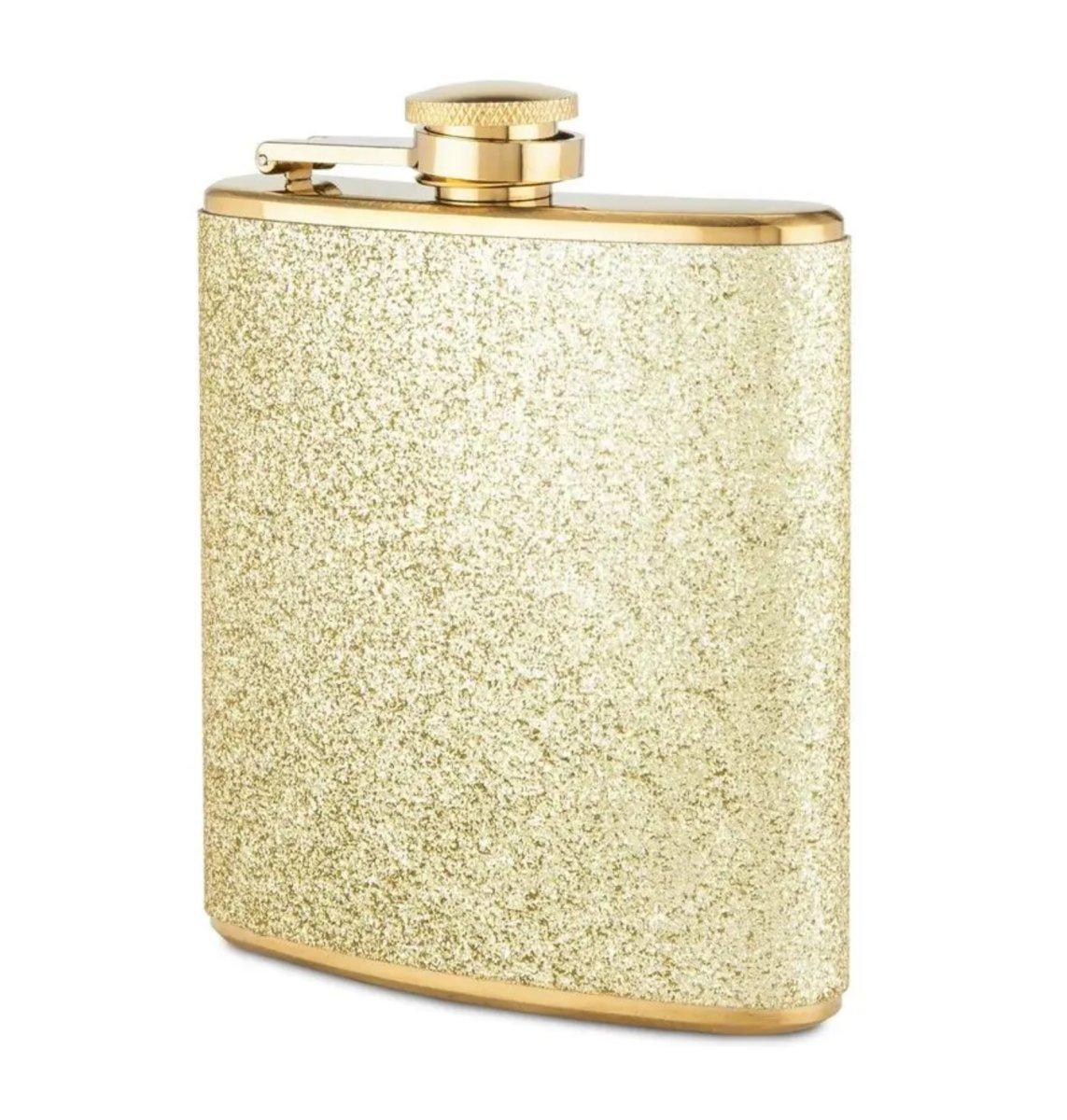 Gold Glitter Flask