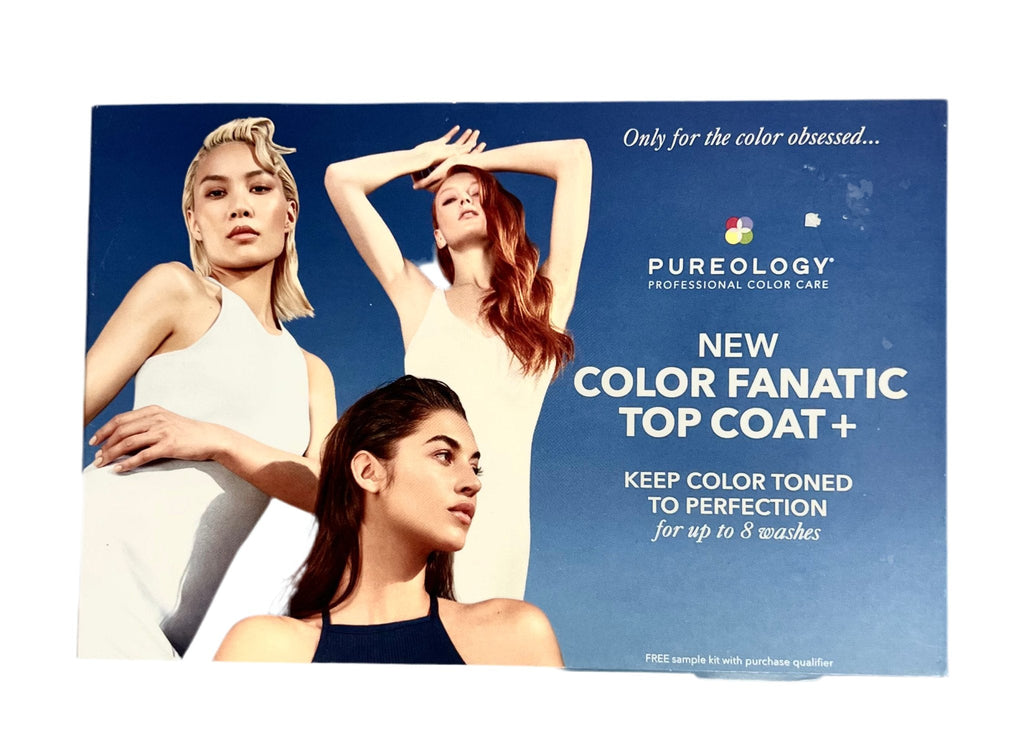 Bottle of Pureology Color Care High Gloss Fanatic Top Coat for vibrant, shiny hair
