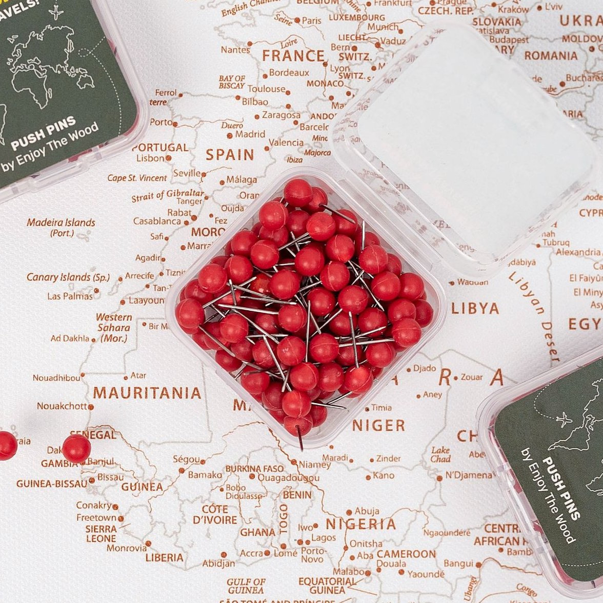 Multi-Color Decorative Map Push Pins for Travel Planning & Decor