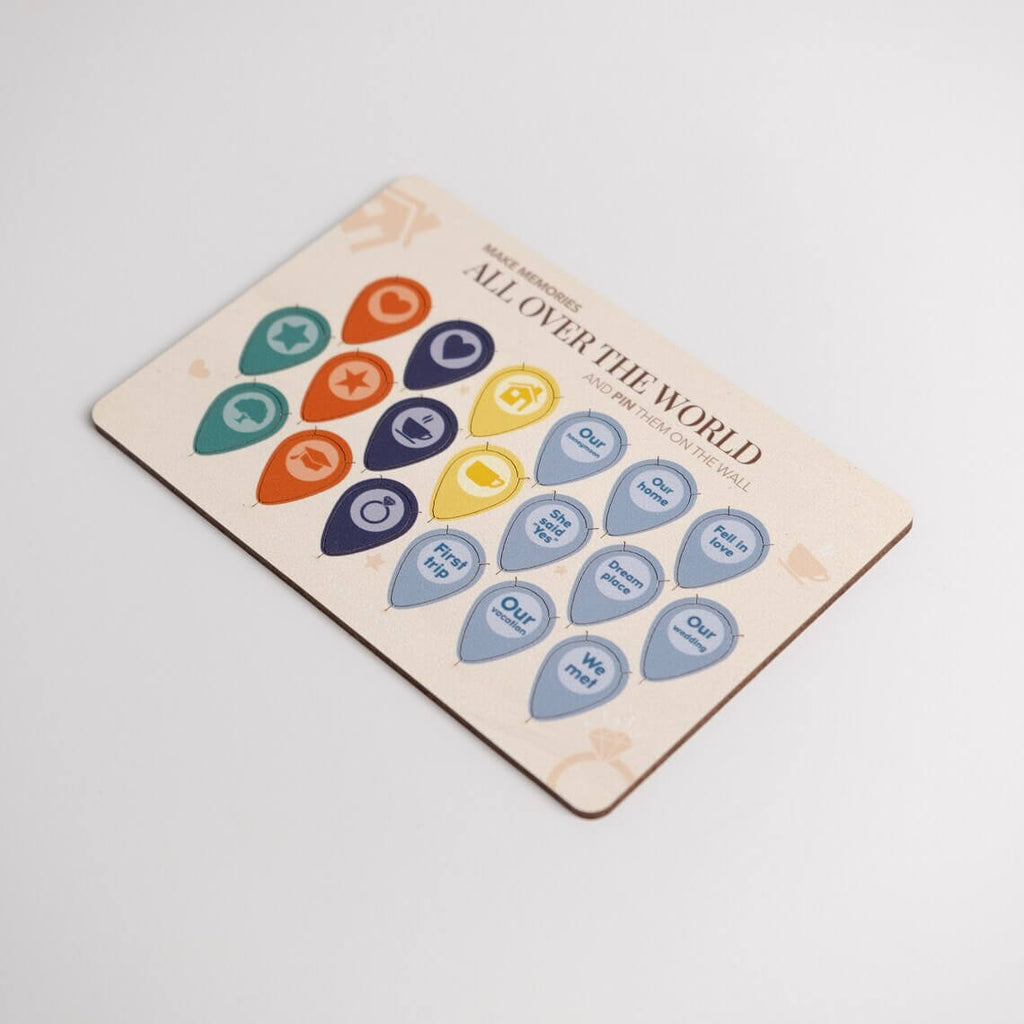 Wooden Location Pins for World Maps – Travel-Inspired Wall Decor