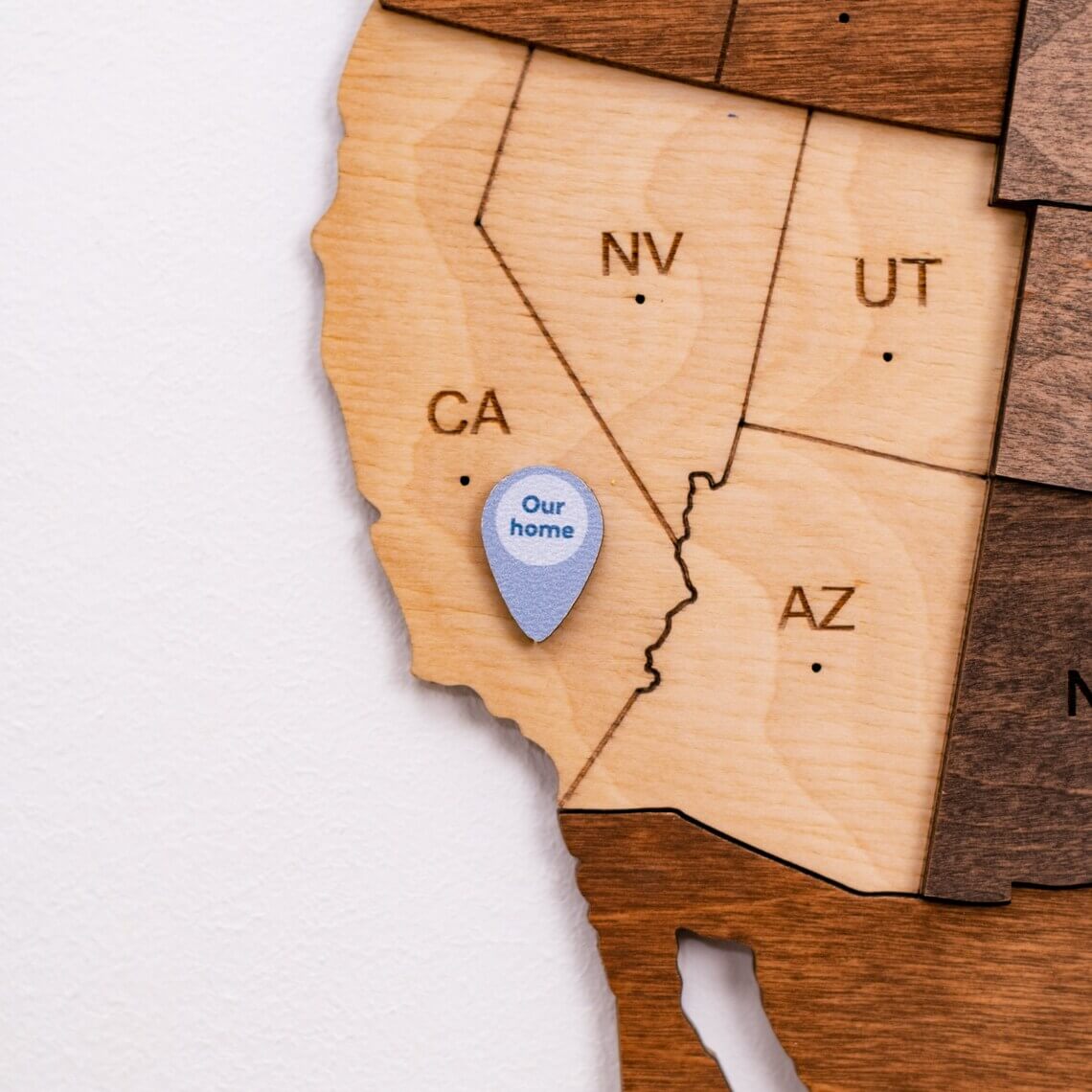 Wooden Location Pins for World Maps – Travel-Inspired Wall Decor