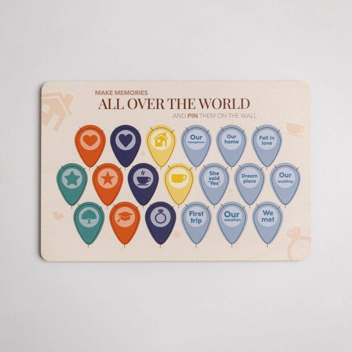 Wooden Location Pins for World Maps – Travel-Inspired Wall Decor