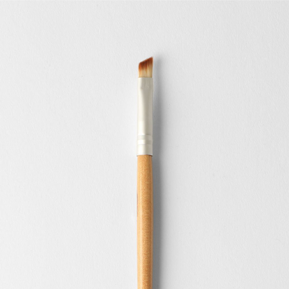 Angled Eyeliner and Shadow Brush for Precise Makeup Application