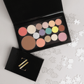 Large empty black magnetic palette for organizing cosmetics
