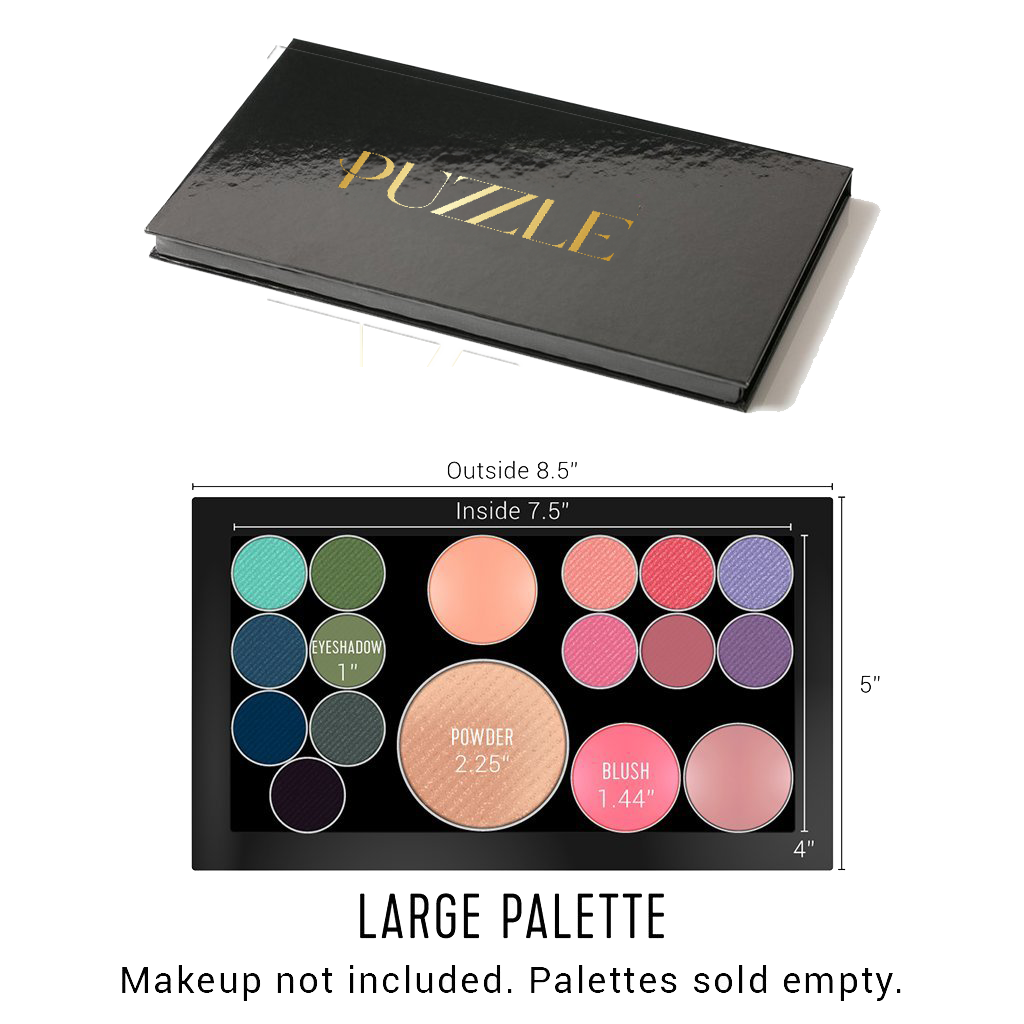 Large Magnetic Makeup Palette for Customizable Cosmetic Storage