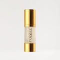 Minimalist gold and clear pump bottle of gentle micellar makeup remover for all skin types.