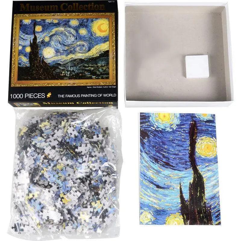 1000 Piece Van Gogh Starry Night Jigsaw Puzzle for Adults Kids