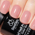 Beetles Nude Pink Gel Nail Polish, 15ml Pink Gel Polish Jelly Nude Color Translucent Nail Gel Soak Off U v LED Nail Lamp Sheer Gel Polish Nail Art Gel Gift for Girls and Women Peach Pink 0.51 Fl Oz (Pack of 1)