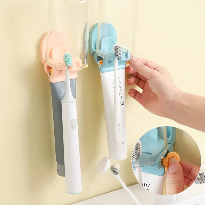 Multifunctional Wall-Mounted Toothpaste Dispenser