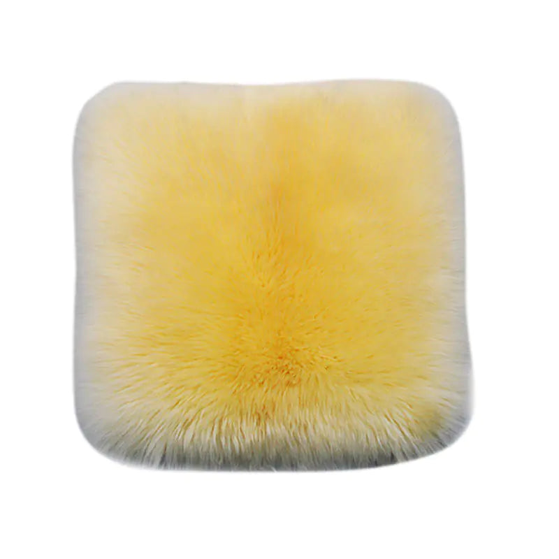 Car Wool Seat Cushion for Winter - Small Square Pad