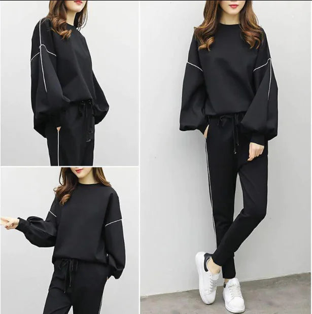 Women's Sporty Two-Piece Set with Hoodie and Joggers