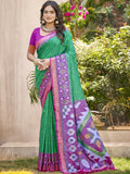 Shree Shyam Fashion Pochampalli Silk Purple Saree
