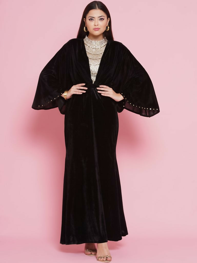 Joban Fashion Black Velvet Gown