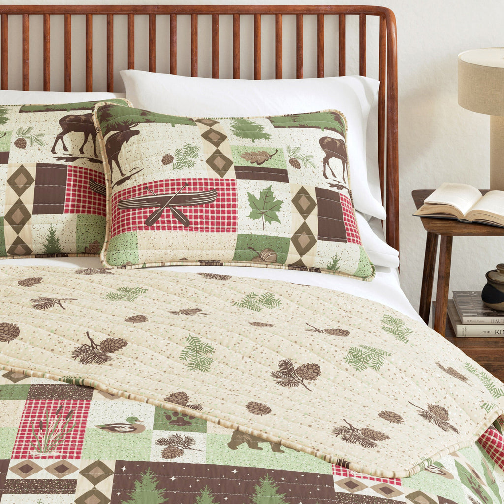 Wilder Collection 3 Piece Lodge Quilt Set Rustic Bedding