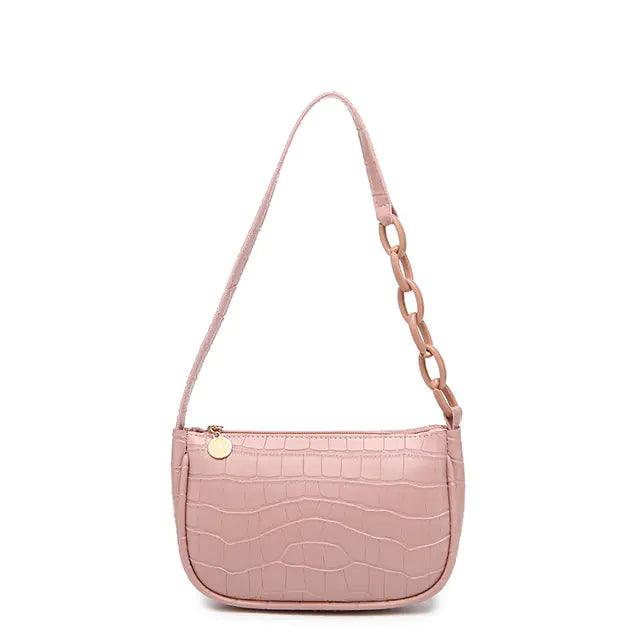 Crocodile Design Women's Shoulder Handbag and Bag