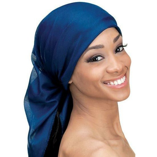 Large Satin Hair Protection Scarf in Black or Blue
