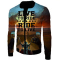 Men's 3D Digital Color Print Flight Jacket Suit