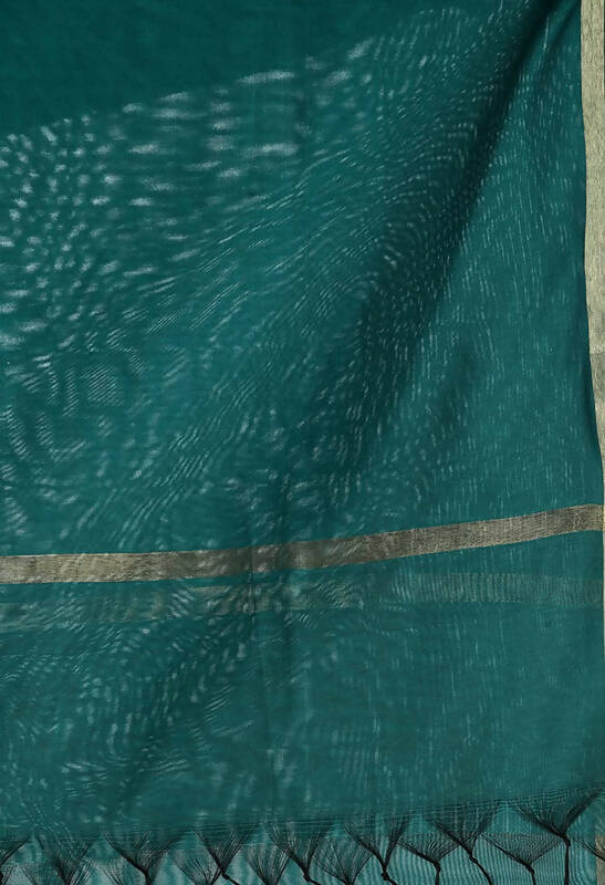Banarsi Piping Dupatta in Rama Green