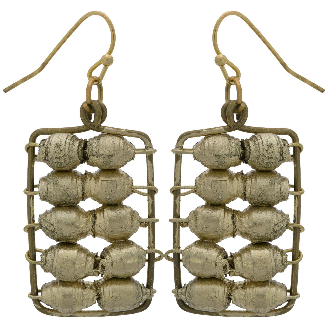 Quazi Golden Abacus Earrings