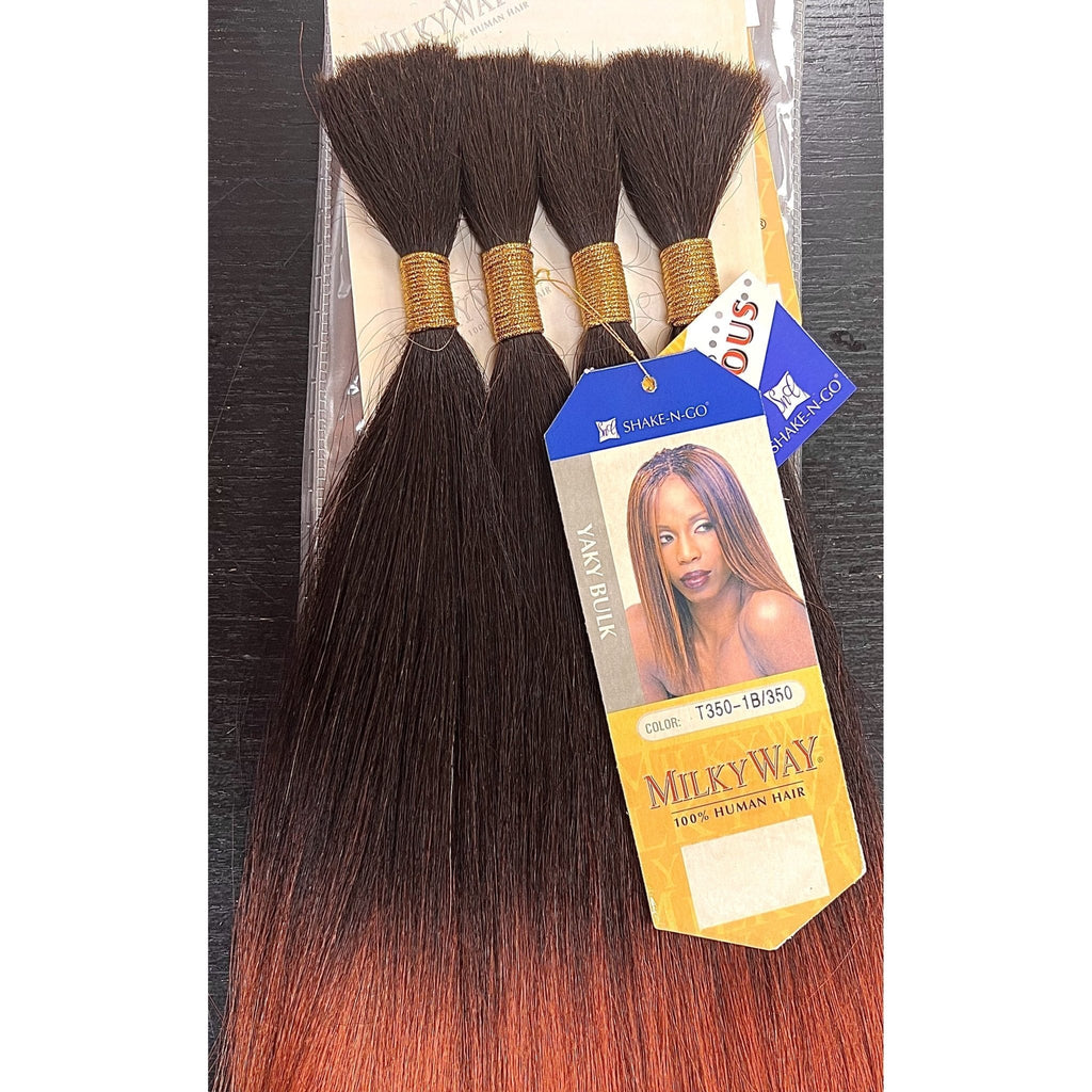 Yaky Bulk Human Hair Extensions 16 Inch for Braiding and Weaving