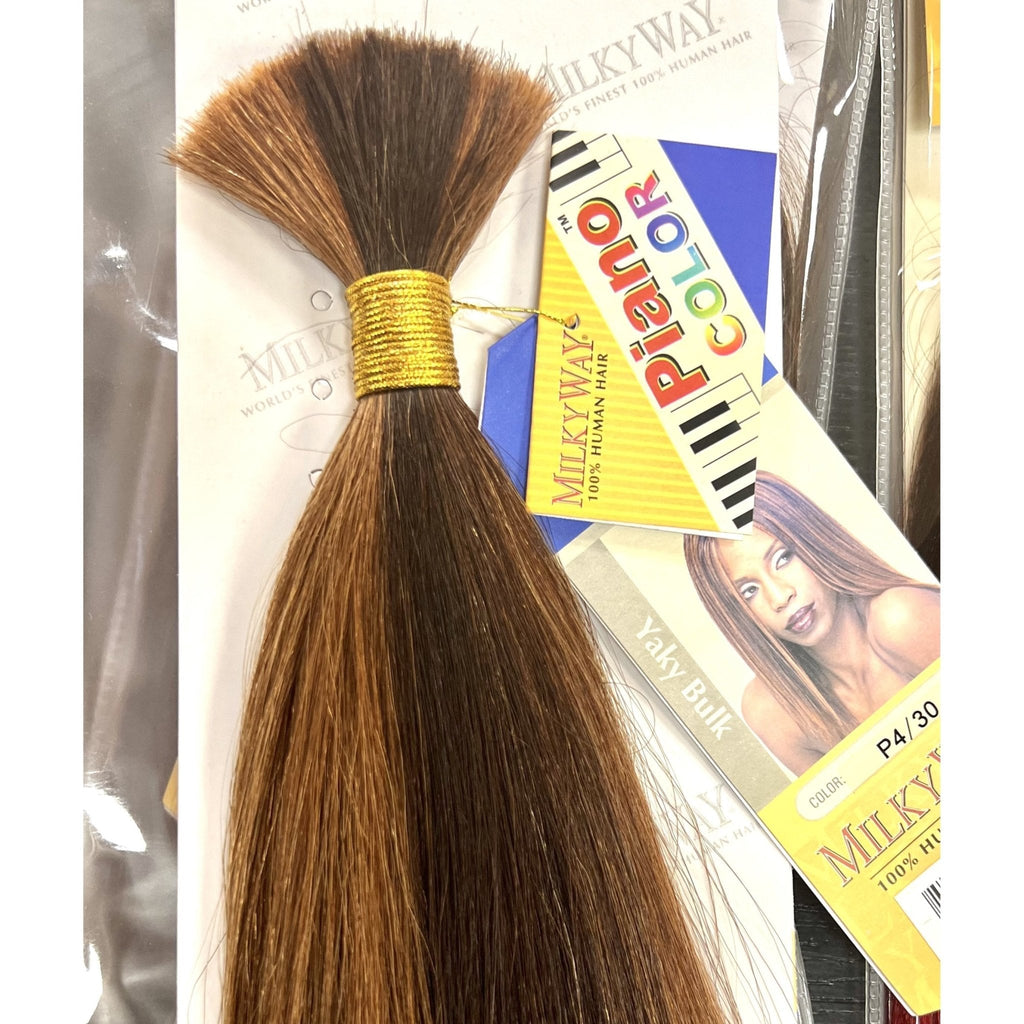 Yaky Bulk Human Hair Extensions 16 Inch for Braiding and Weaving