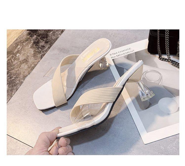 Transparent Pointed Toe High Heel Sandals Party Dress Shoes