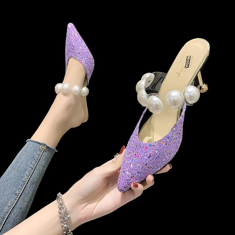 Transparent Pointed Toe High Heel Sandals Party Dress Shoes