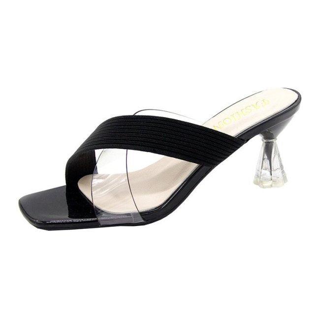 Transparent Pointed Toe High Heel Sandals Party Dress Shoes