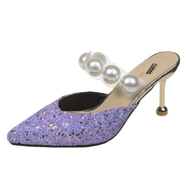 Transparent Pointed Toe High Heel Sandals Party Dress Shoes