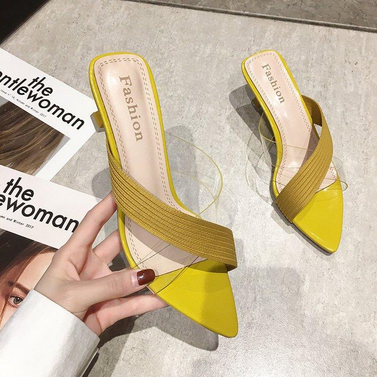 Transparent Pointed Toe High Heel Sandals Party Dress Shoes