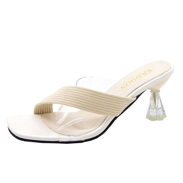 Transparent Pointed Toe High Heel Sandals Party Dress Shoes