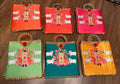 Set of 6 Bride's Haldi Ceremony multicolor gift bags for weddings and pooja events