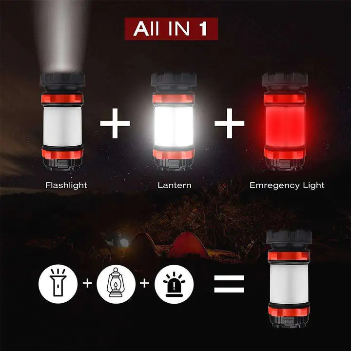 BossLamp Camp Lantern: Dual Light, Dual Power