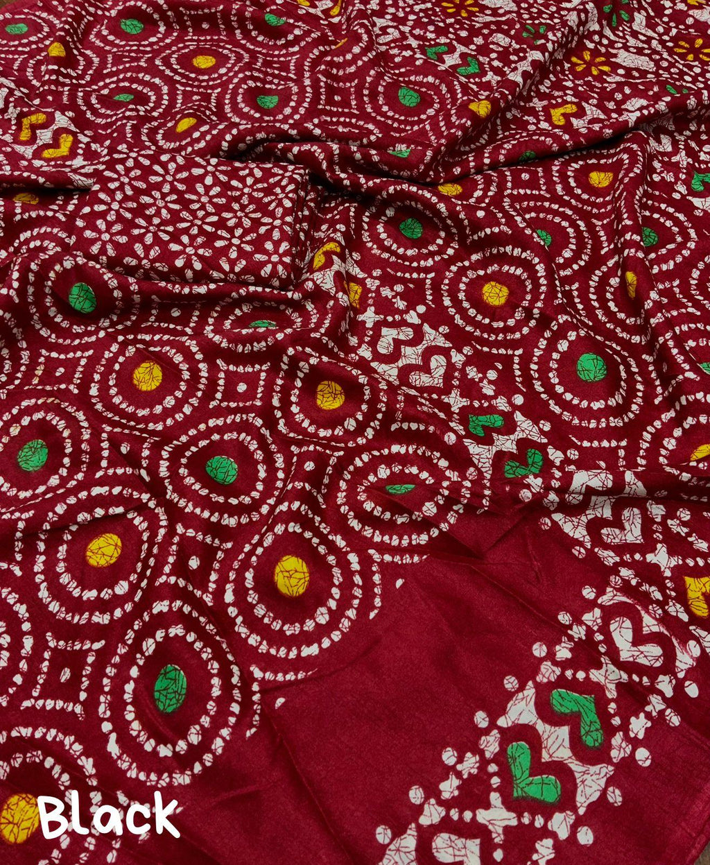 Red Silk Blend Ethnic Motifs Saree with Unstitched Blouse - Hiral Fashion