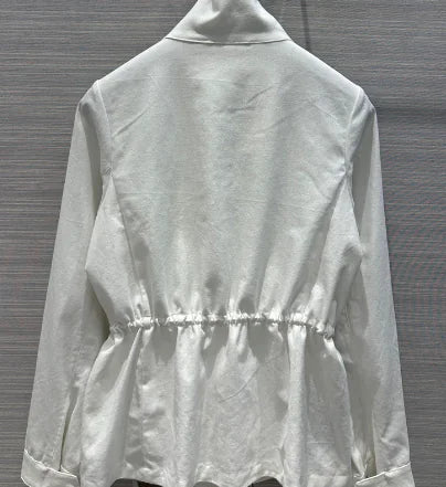 Fashionable Women's Drawstring Waist Jacket 2020 Fall/Winter