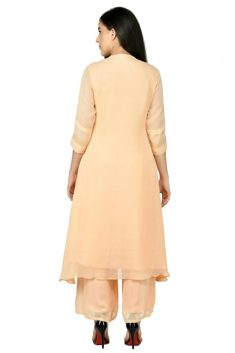 Peach Viscose Kurta Set - Soft Breathable 2-Piece Outfit