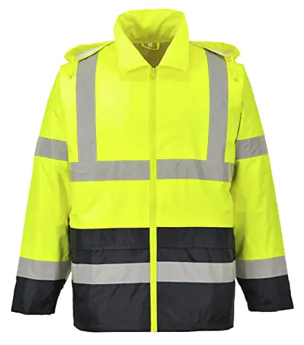 Portwest UH443 Mens Lightweight Hi Vis Reflective Contrast Rain Jacket ANSI Class 3 Yellow/Black 3X-Large