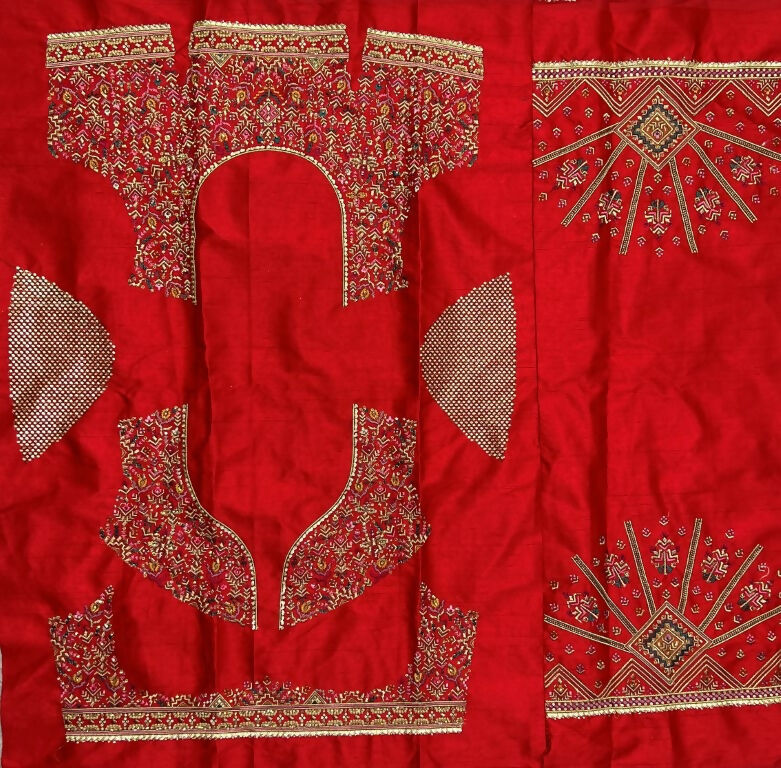 Rani Pink Silk Embroidered Wedding Lehenga Choli with Sequins