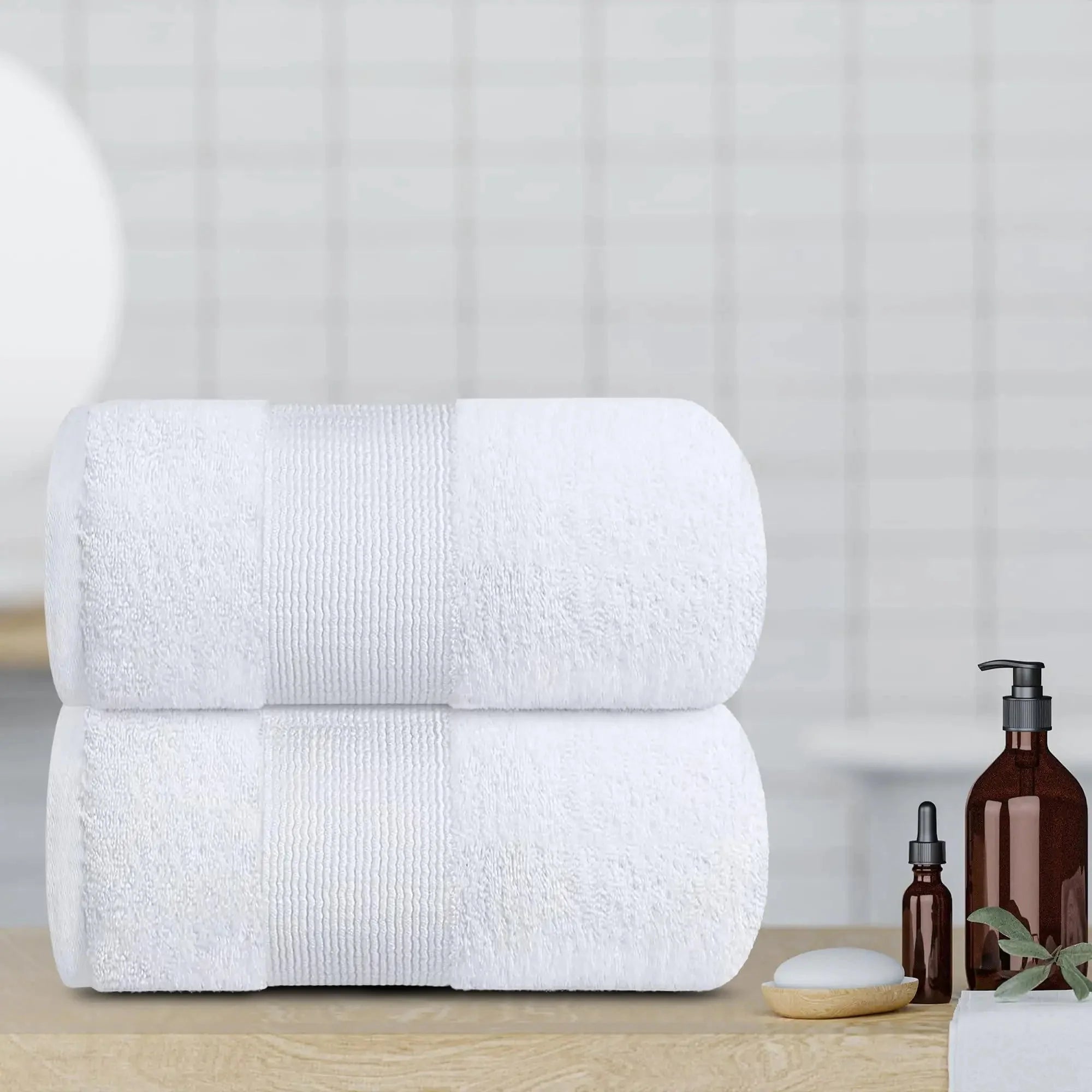 Resort Collection Soft Bath Sheets Towels Set of 2 Oversize Large 35x70 in