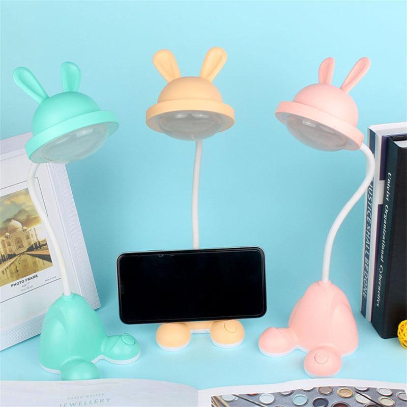 Kawaii Rabbit LED Desk Lamp Kids Night Light with 3 Brightness Levels