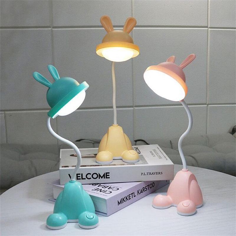 Kawaii Rabbit LED Desk Lamp Kids Night Light with 3 Brightness Levels