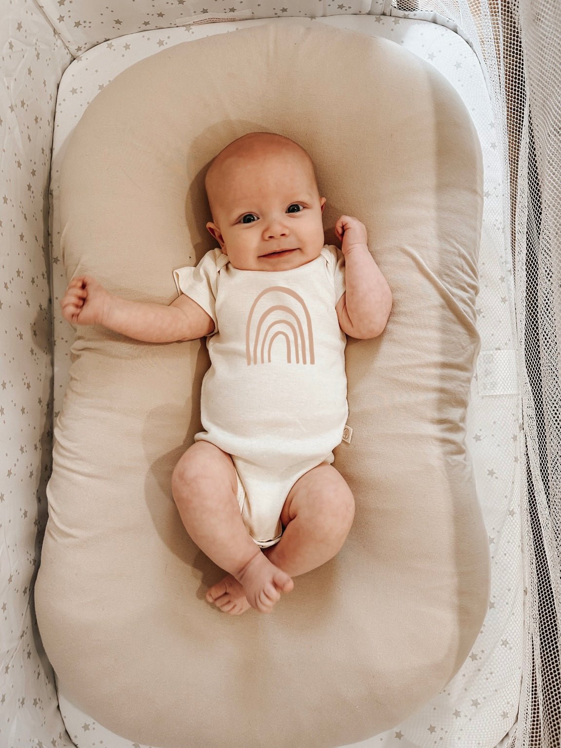 Rainbow Clay Organic Cotton Short Sleeve Baby Bodysuit
