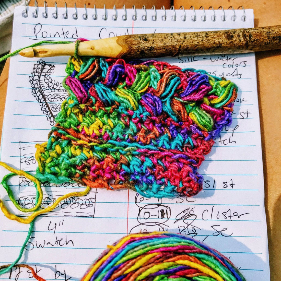 Rainbow Meadows Cowl Crochet Kit - Vibrant Hand-Knit DIY Project
