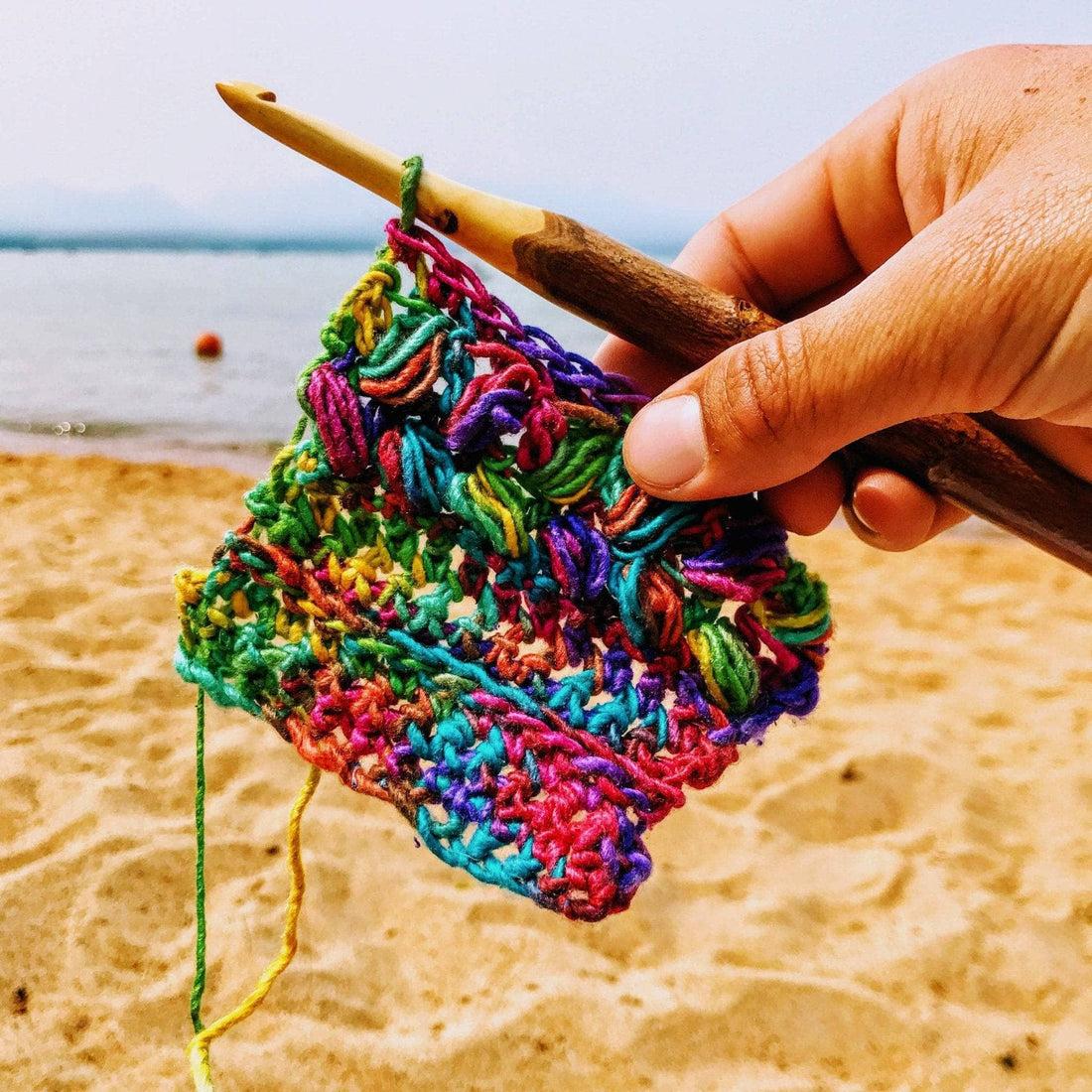 Rainbow Meadows Cowl Crochet Kit - Vibrant Hand-Knit DIY Project